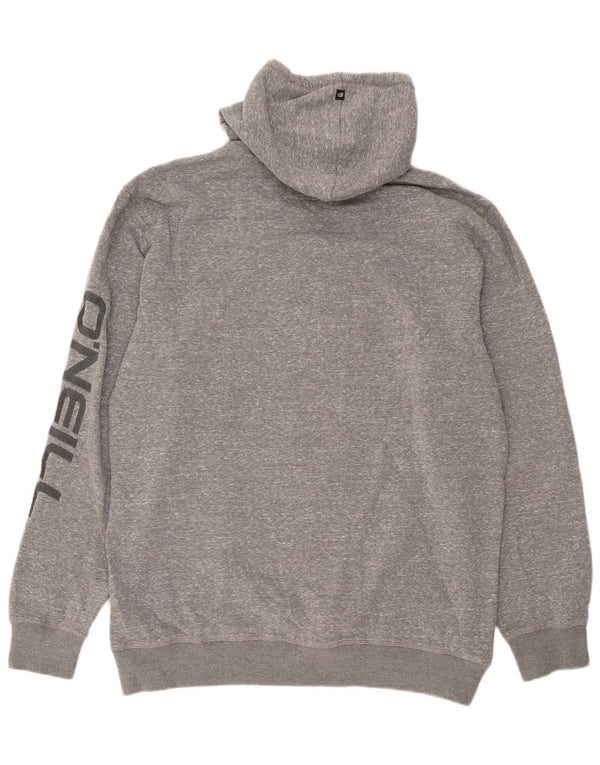 Suéter masculino O'Neill com capuz e zíper gráfico 2XL poliéster manchado cinza