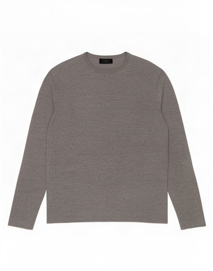 Zara Mens Top Manga Longa Cinza Médio
