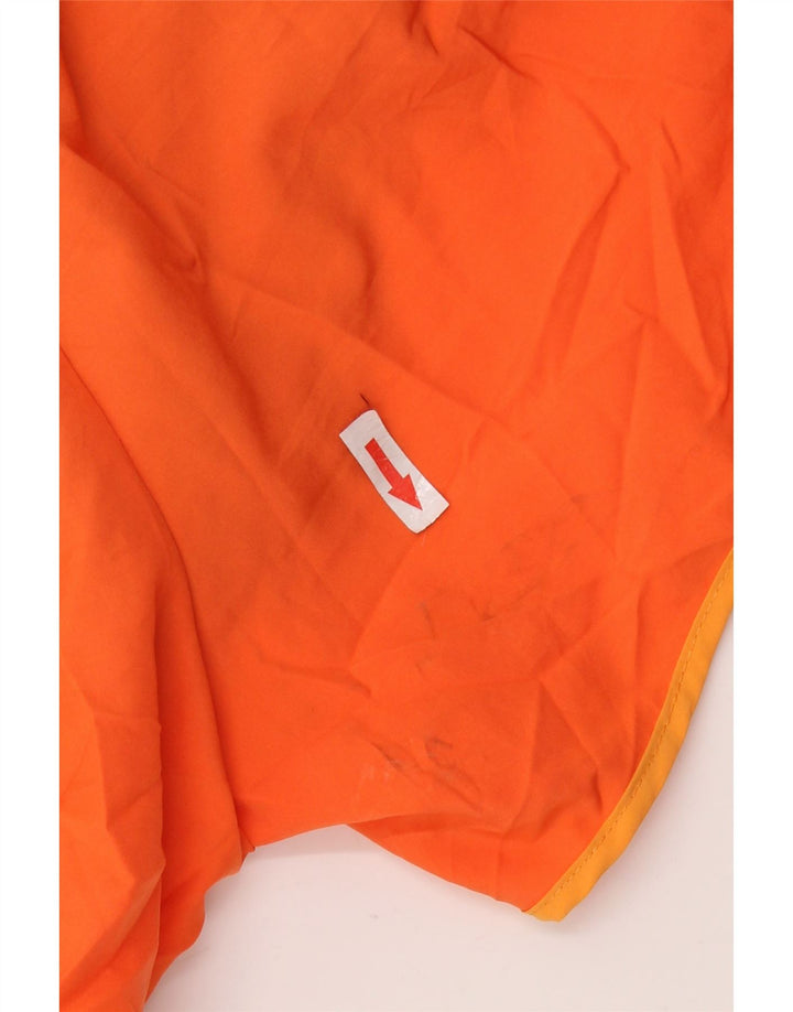 Shorts esportivos femininos NIKE US 4/6 pequeno laranja colorblock poliéster