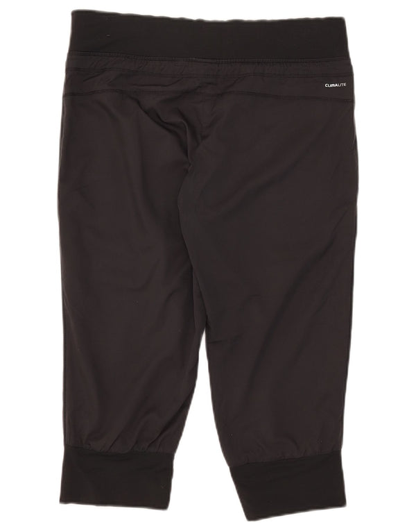 Adidas Womens Climalite Capri Calças de treino Joggers UK 10 Small Black