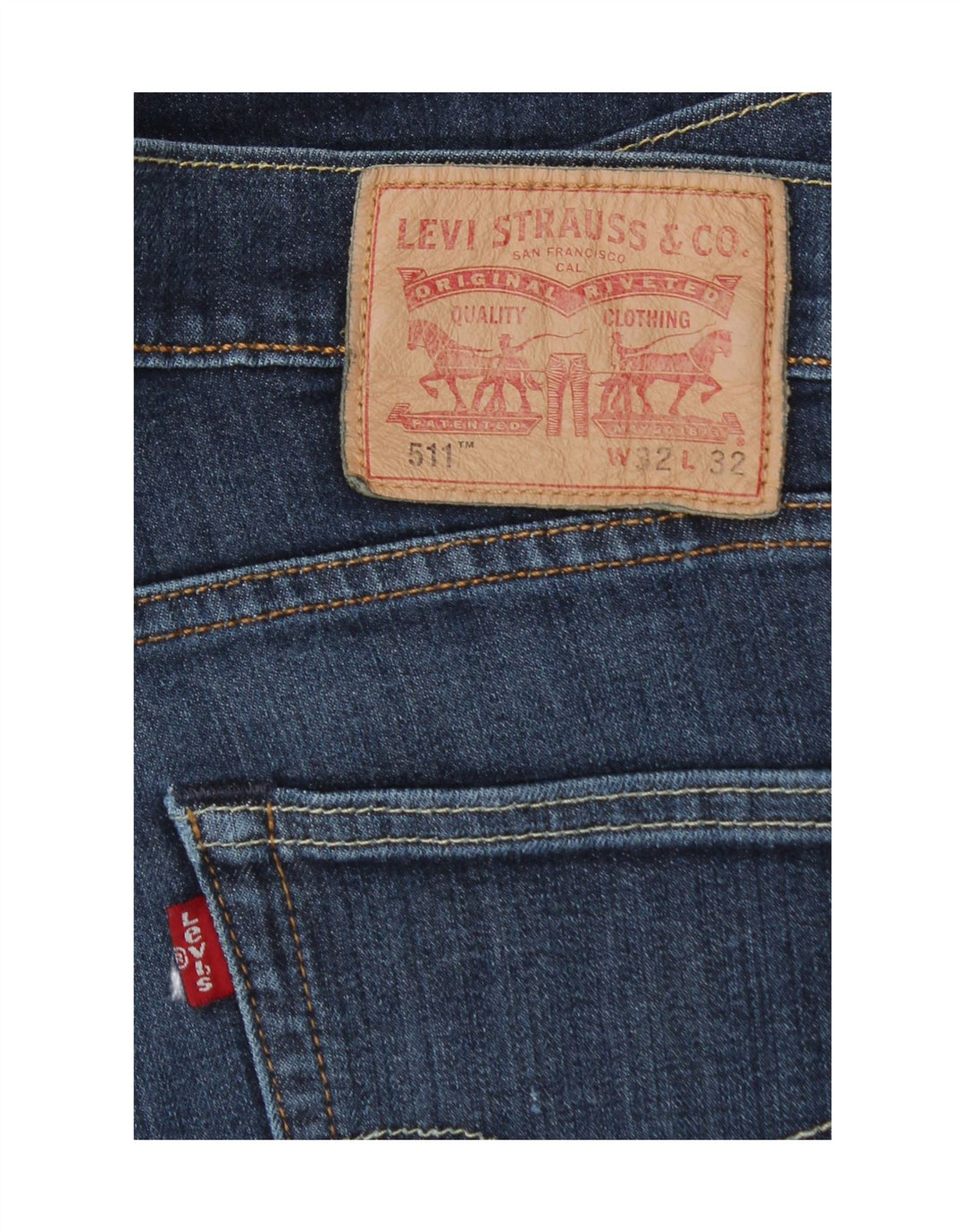 Levi's Masculino 511 Slim Jeans W32 L32 Azul Algodão