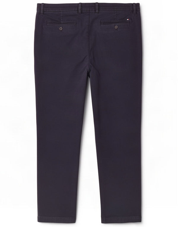 Tommy Hilfiger Mens Regular Fit Chino Calças W36 L30 Azul Marinho Algodão