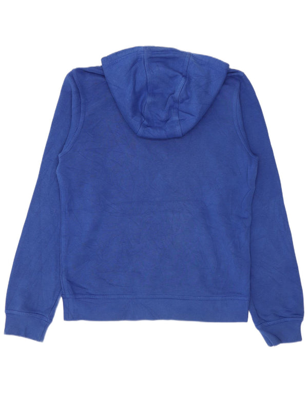 Jumper com capuz gráfico masculino Nike pequeno azul algodão