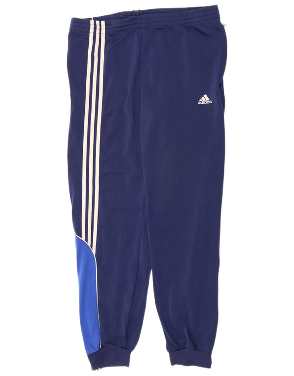Adidas Mens Calças de treino Joggers UK 40/42 Médio Azul Marinho