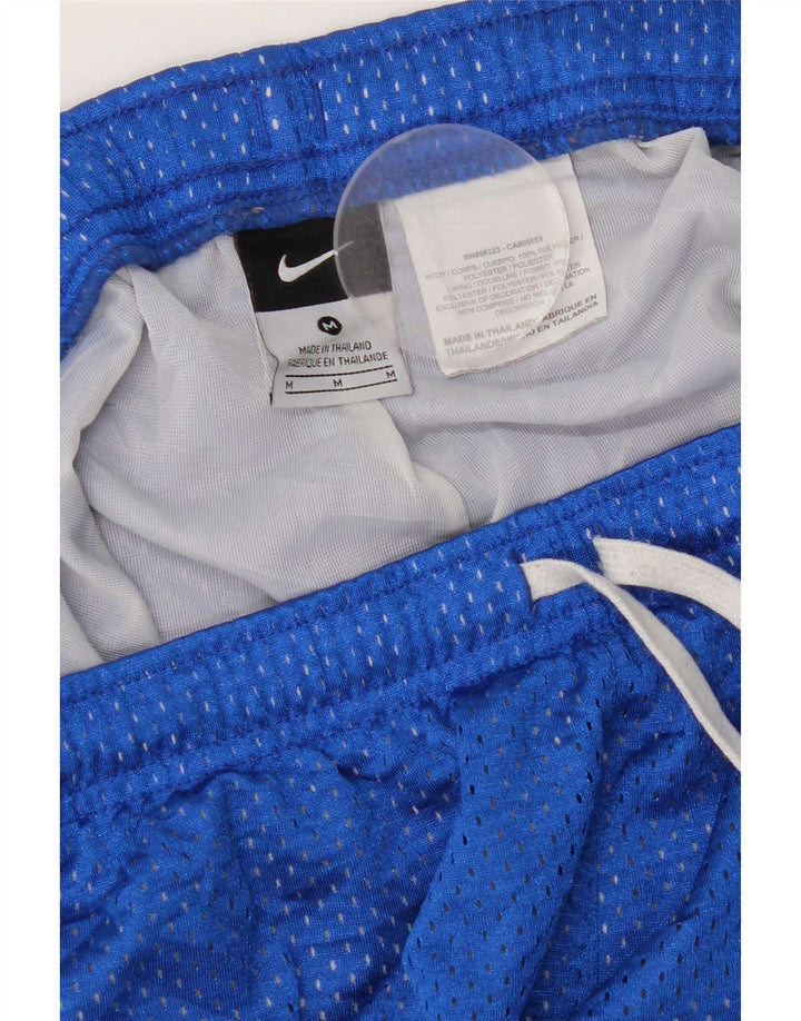Shorts esportivos masculinos Nike médio azul poliéster