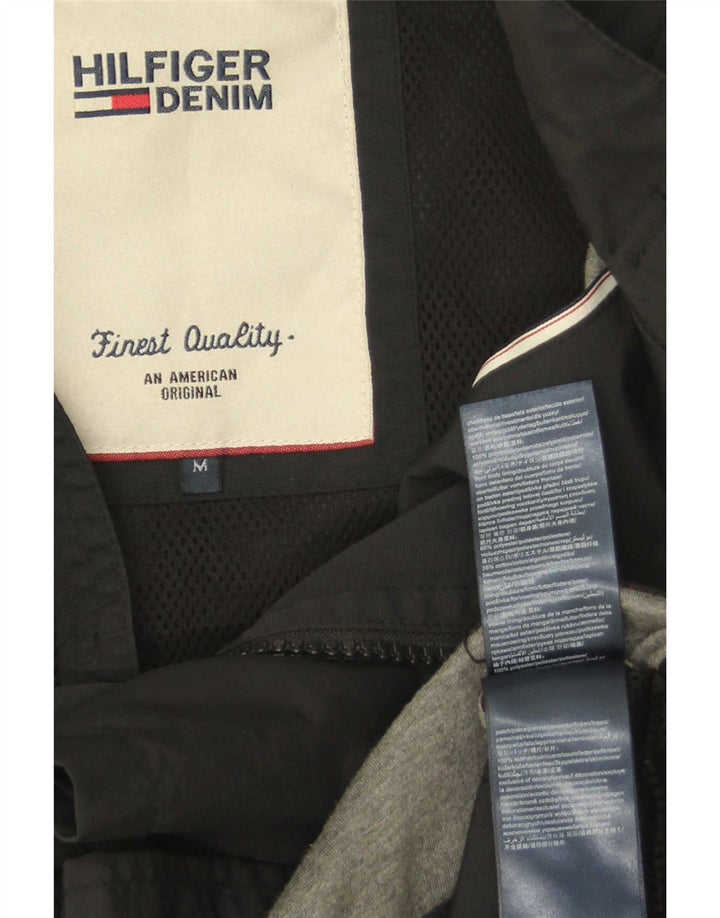 Tommy Hilfiger Mens Bomber Jacket UK 38 Médio Preto Poliamida