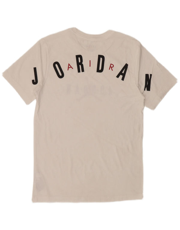 JORDAN Camiseta masculina gráfica top pequeno algodão branco