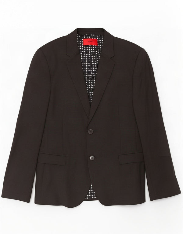 Hugo Boss Mens Jaqueta Blazer de 2 Botões EU 44 XS Preto