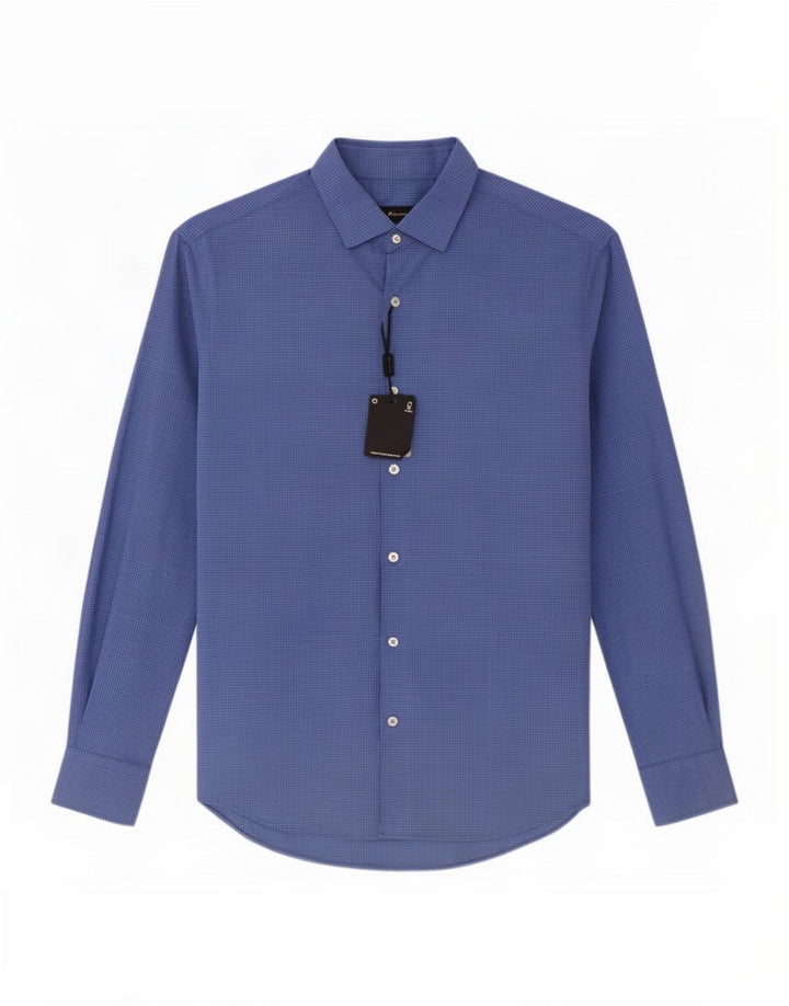 Camisa masculina Massimo Dutti XL azul xadrez algodão