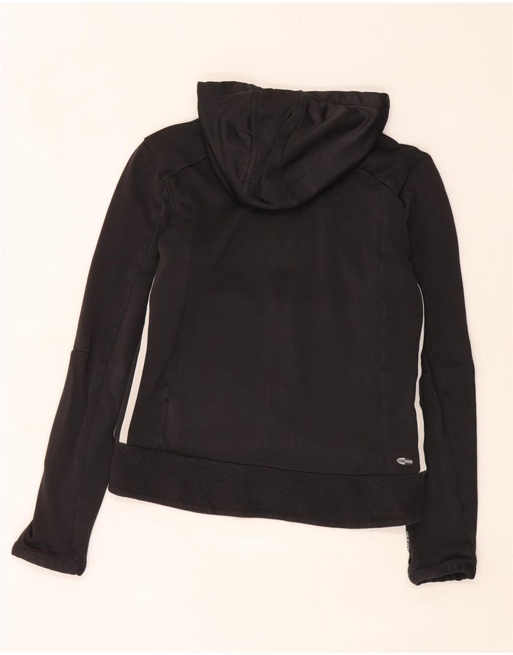 Adidas Womens Climawarm Zip Hoodie Sweater UK 12 Médio Preto Poliéster