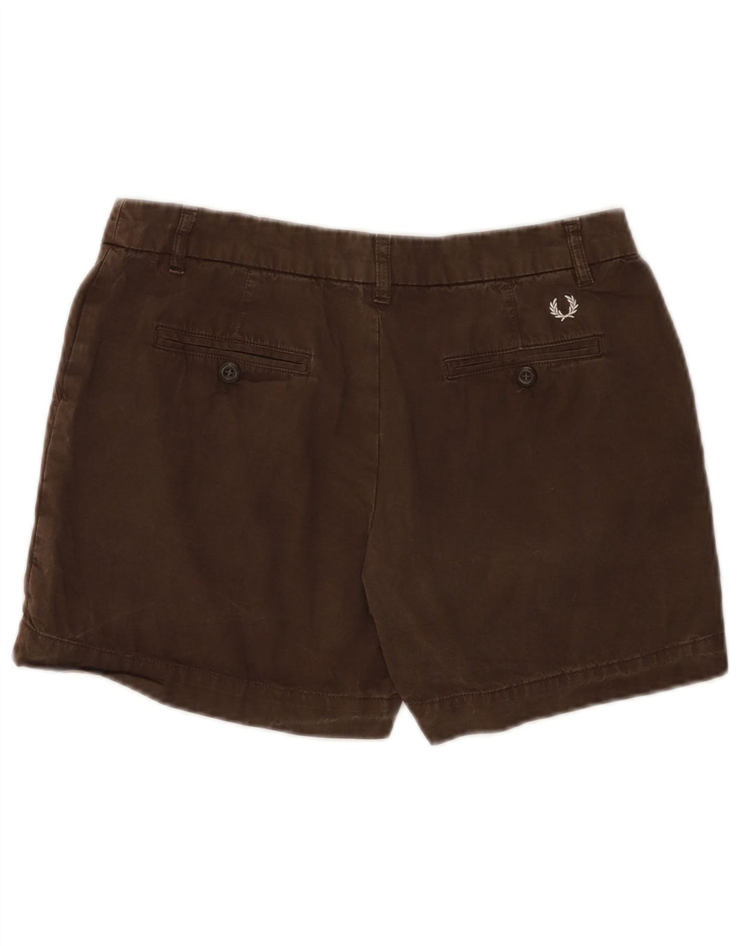 Shorts chino feminino FRED PERRY IT 44 médio W29 algodão marrom
