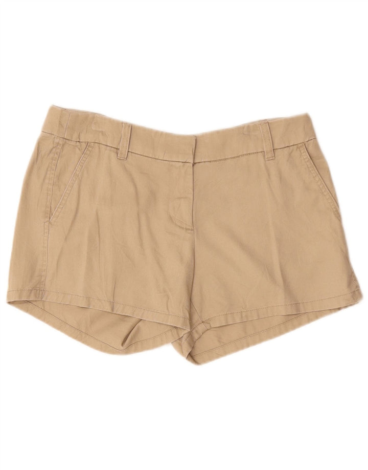 J. CREW Shorts Chino Feminino US 6 Médio W30 Algodão Bege