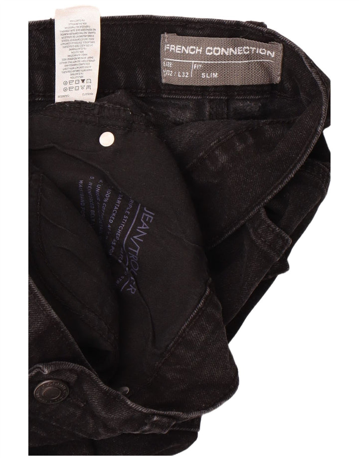 FRENCH CONNECTION Jeans feminino slim W32 L32 algodão preto
