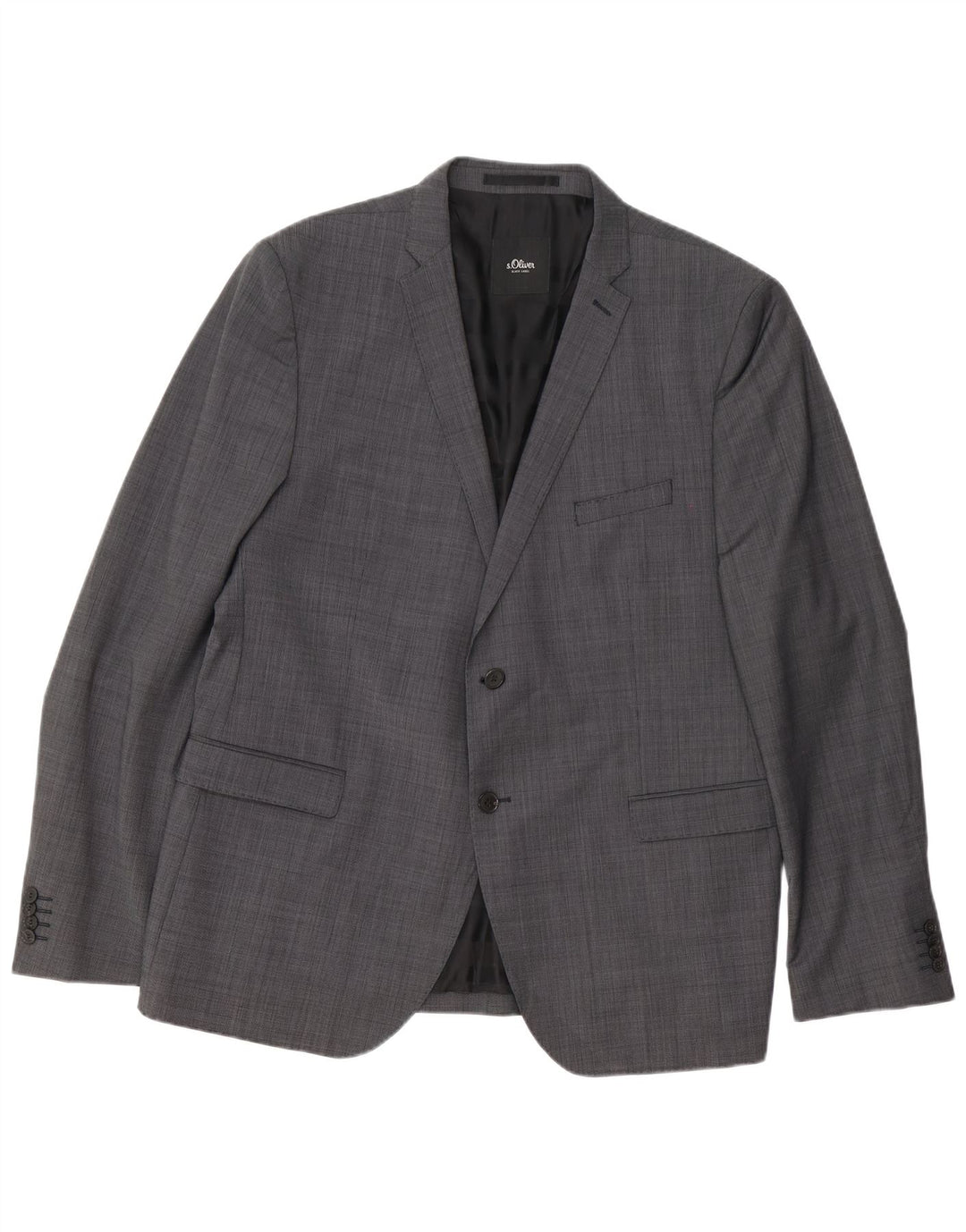 Terno masculino S.Oliver com 2 botões UK 46 3XL W38 L32 poliéster cinza