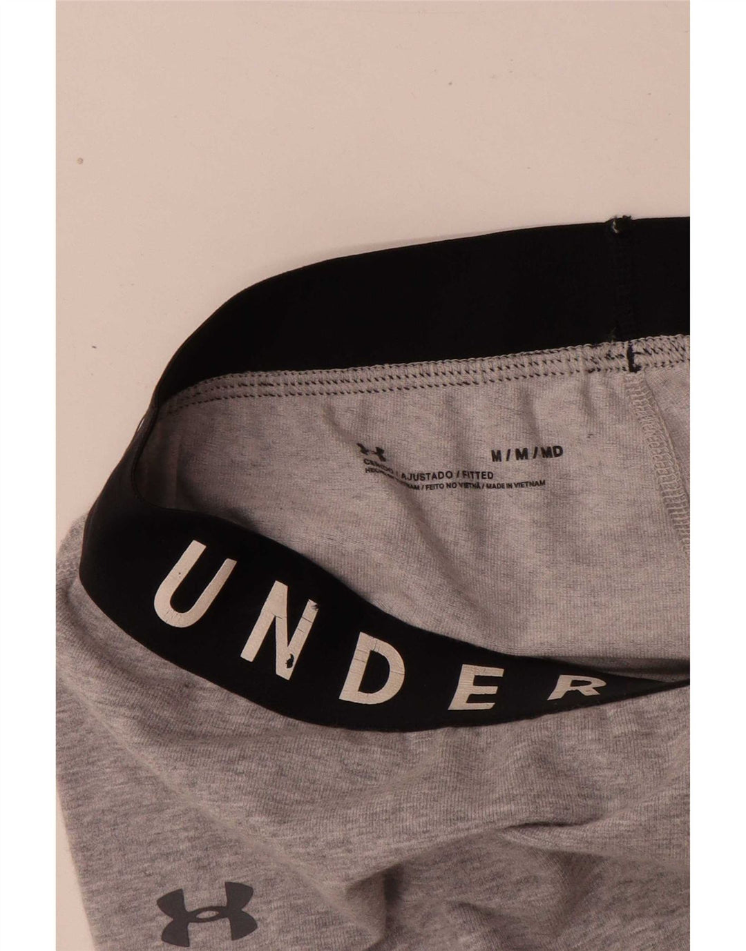 Leggings gráficas femininas Under Armour UK 14 cinza médio manchado