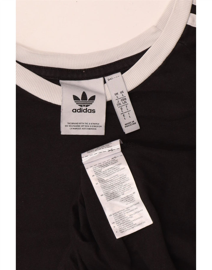 Camiseta masculina Adidas grande algodão preto