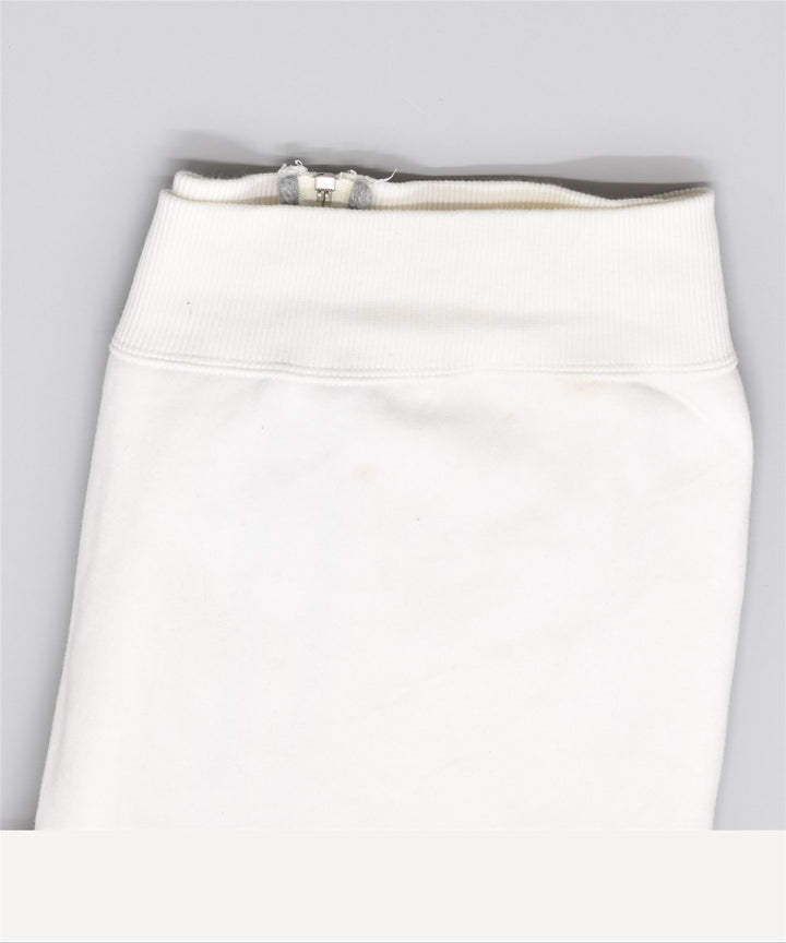 NIKE Womens Tracksuit Top Jacket UK 12 Médio Algodão Branco