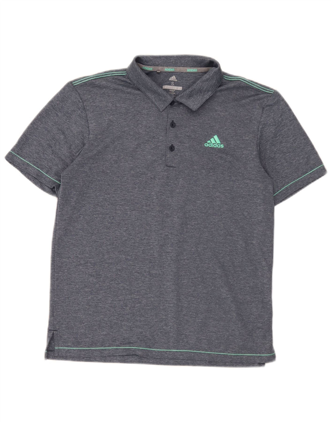 Camisa polo masculina Adidas Golf pequena azul poliéster