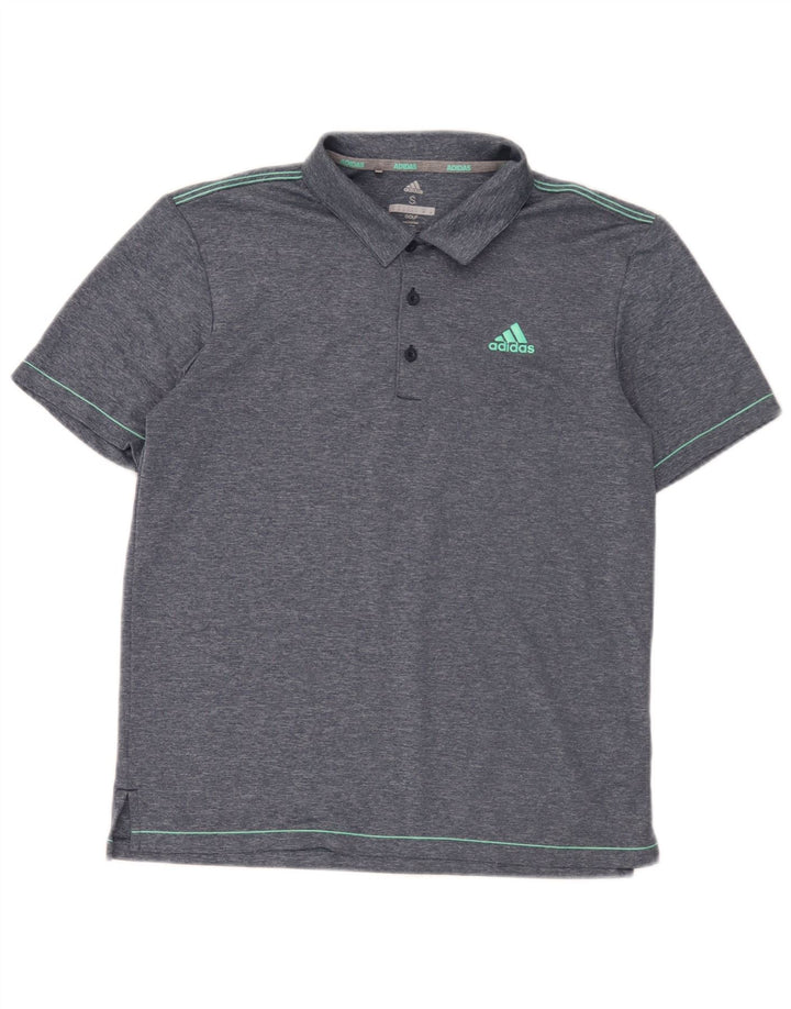 Camisa polo masculina Adidas Golf pequena azul poliéster