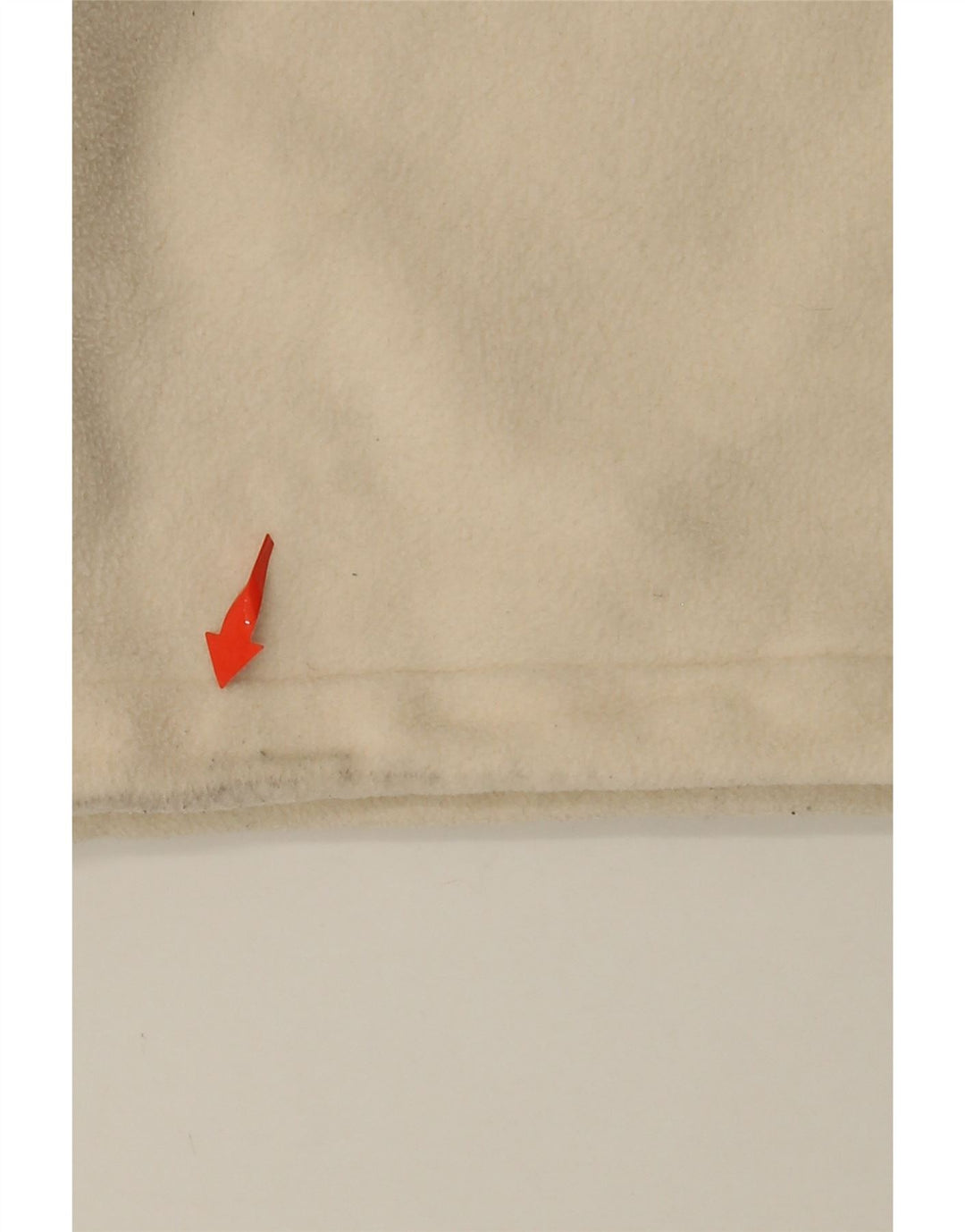 ADIDAS Womens Oversized Graphic Zip Neck Fleece Jumper Reino Unido 10 Pequeno Bege