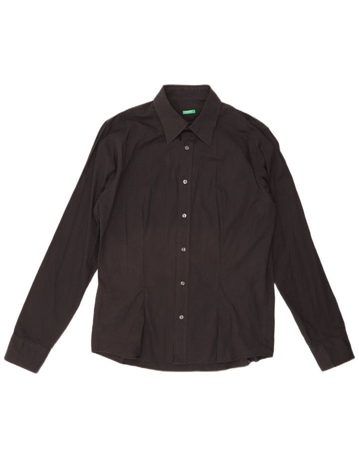 Camisa masculina BENETTON XL algodão preto