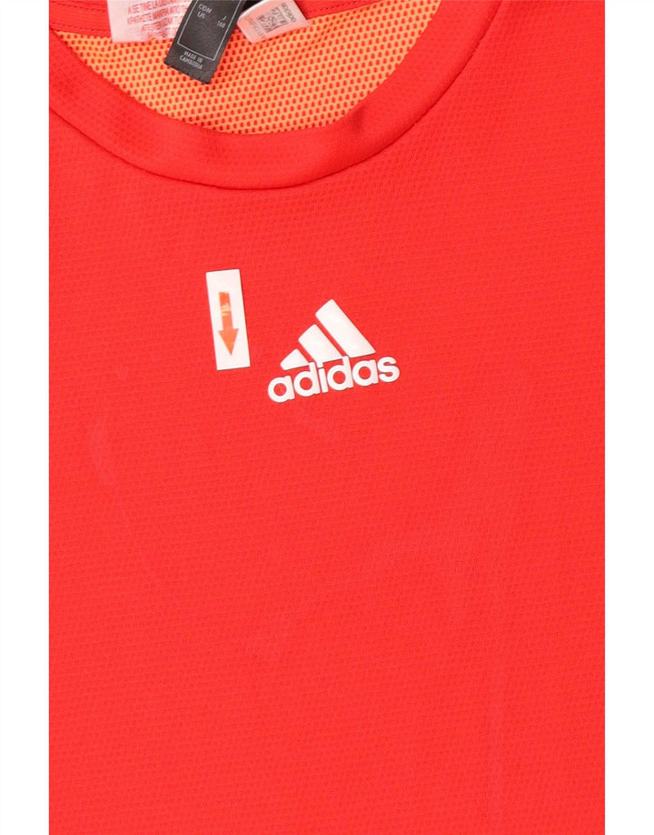Camiseta Adidas Menino 13-14 Anos Poliéster Vermelho