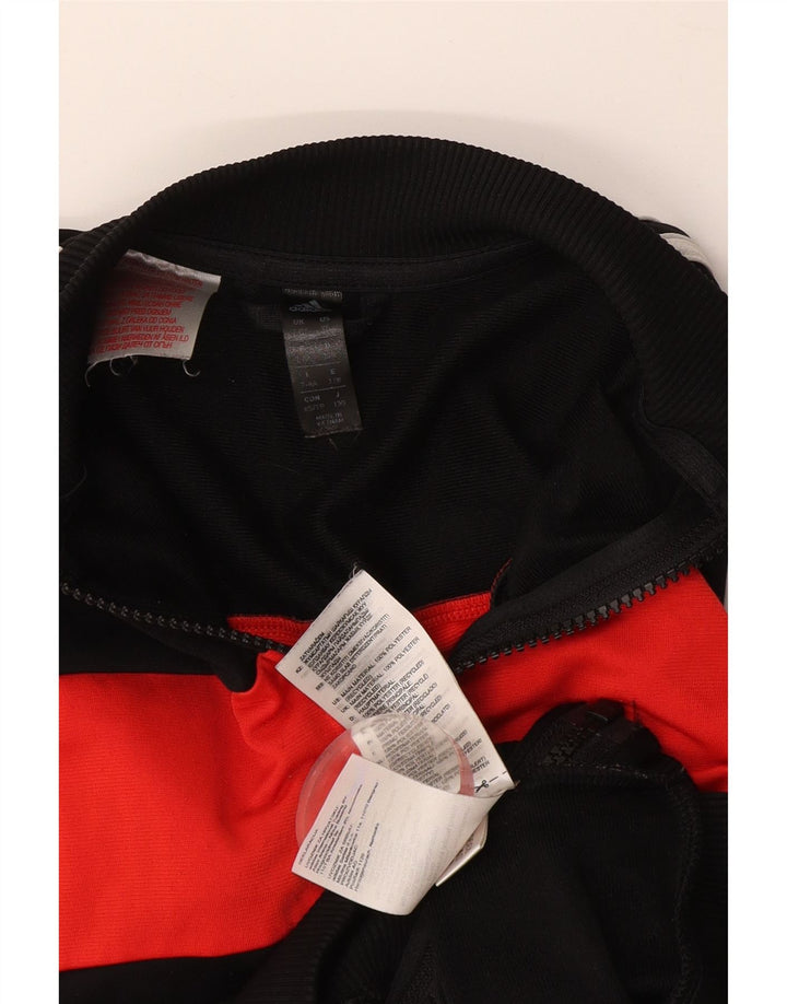 Jaqueta Adidas Meninos Treino Top 7-8 Anos Preto Colorblock Poliéster