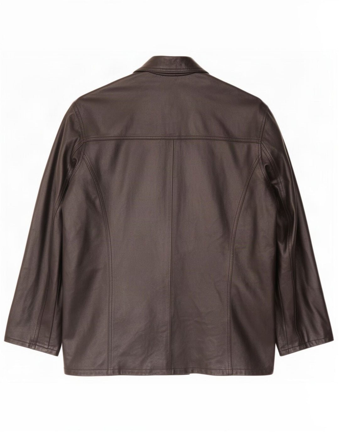Jaqueta masculina de couro com peito duplo Bayside UK 44 2XL preta