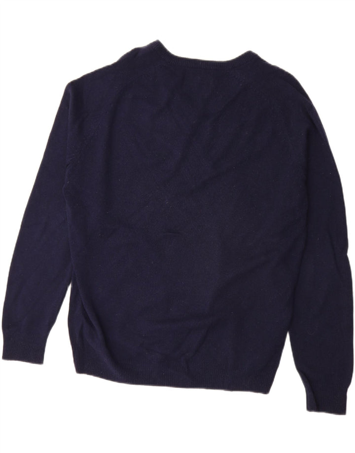 Suéter masculino MARKS & SPENCER com ajuste regular e decote em V azul marinho médio