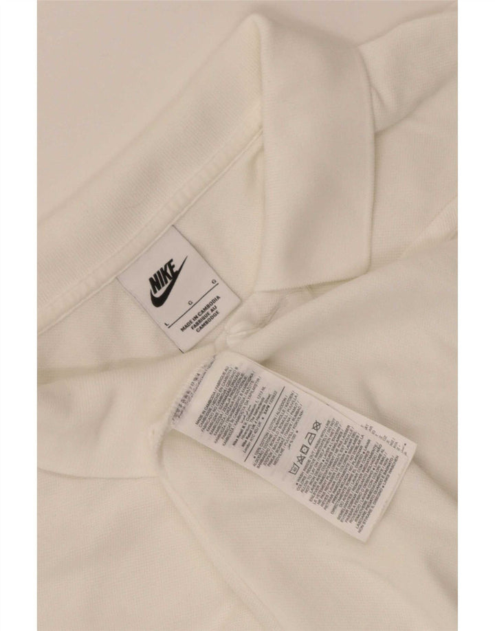 Camisa polo masculina Nike grande algodão branco