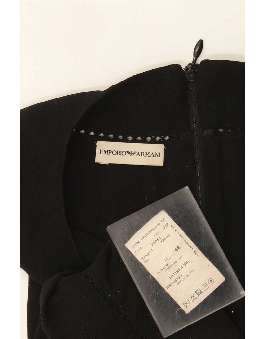 Top feminino Emporio Armani cropped IT 46 grande lã preta