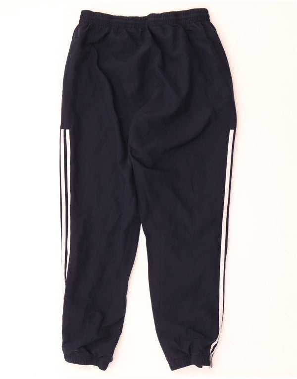 Calça de treino masculina Adidas Joggers grande poliéster azul marinho