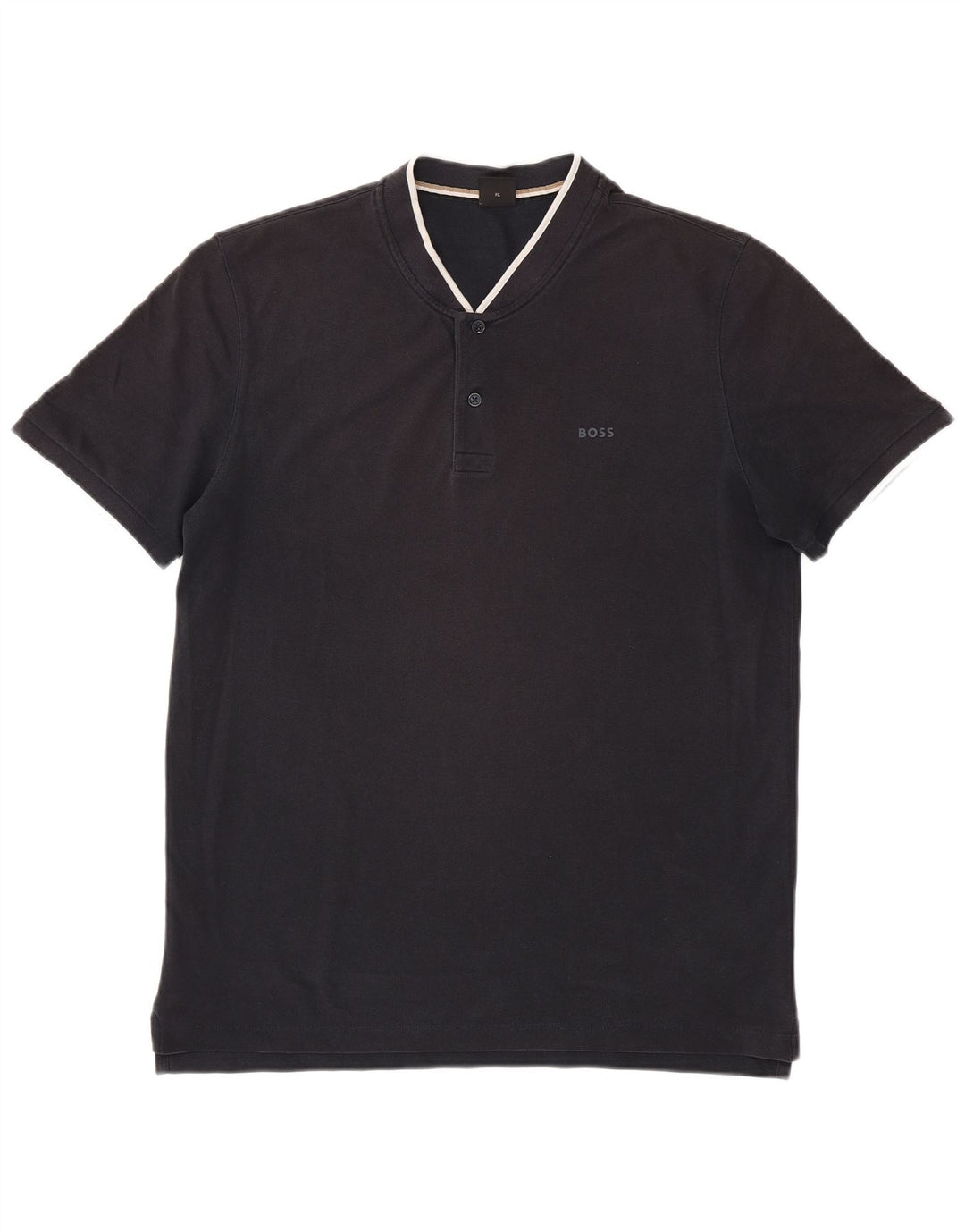 Camisa polo masculina Hugo Boss XL preta listrada