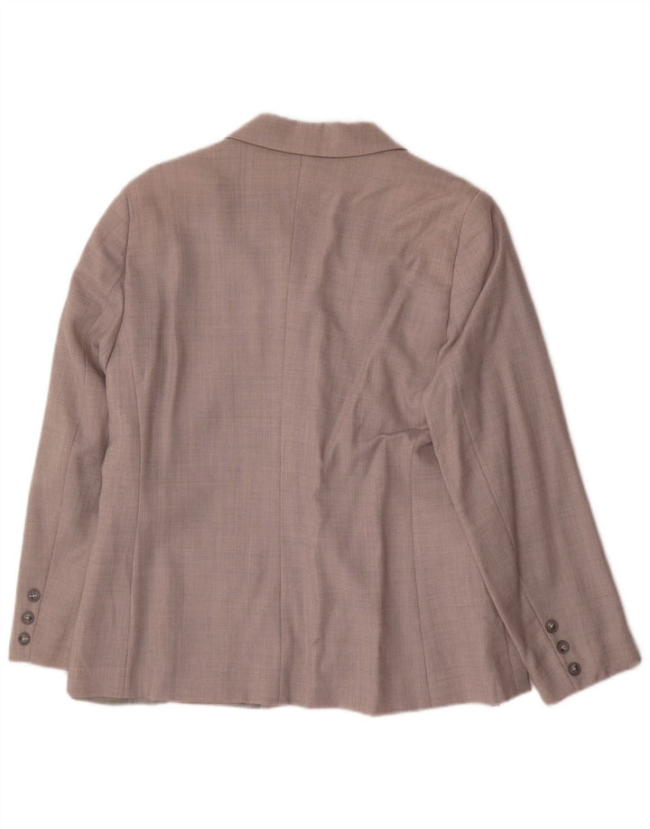 Jaqueta blazer feminina de 2 botões Benetton IT 48 XL lã cinza