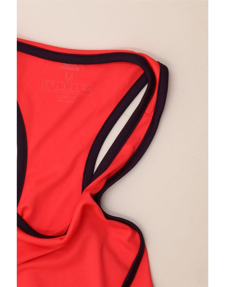 Adidas Womens Vest Top UK 12/14 Médio Vermelho