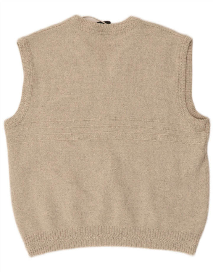 WESTBURY Camiseta regata masculina IT 48/50 lã manchada bege médio