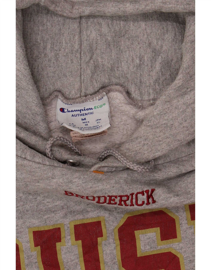 Jumper masculino com capuz gráfico Champion, algodão manchado cinza médio