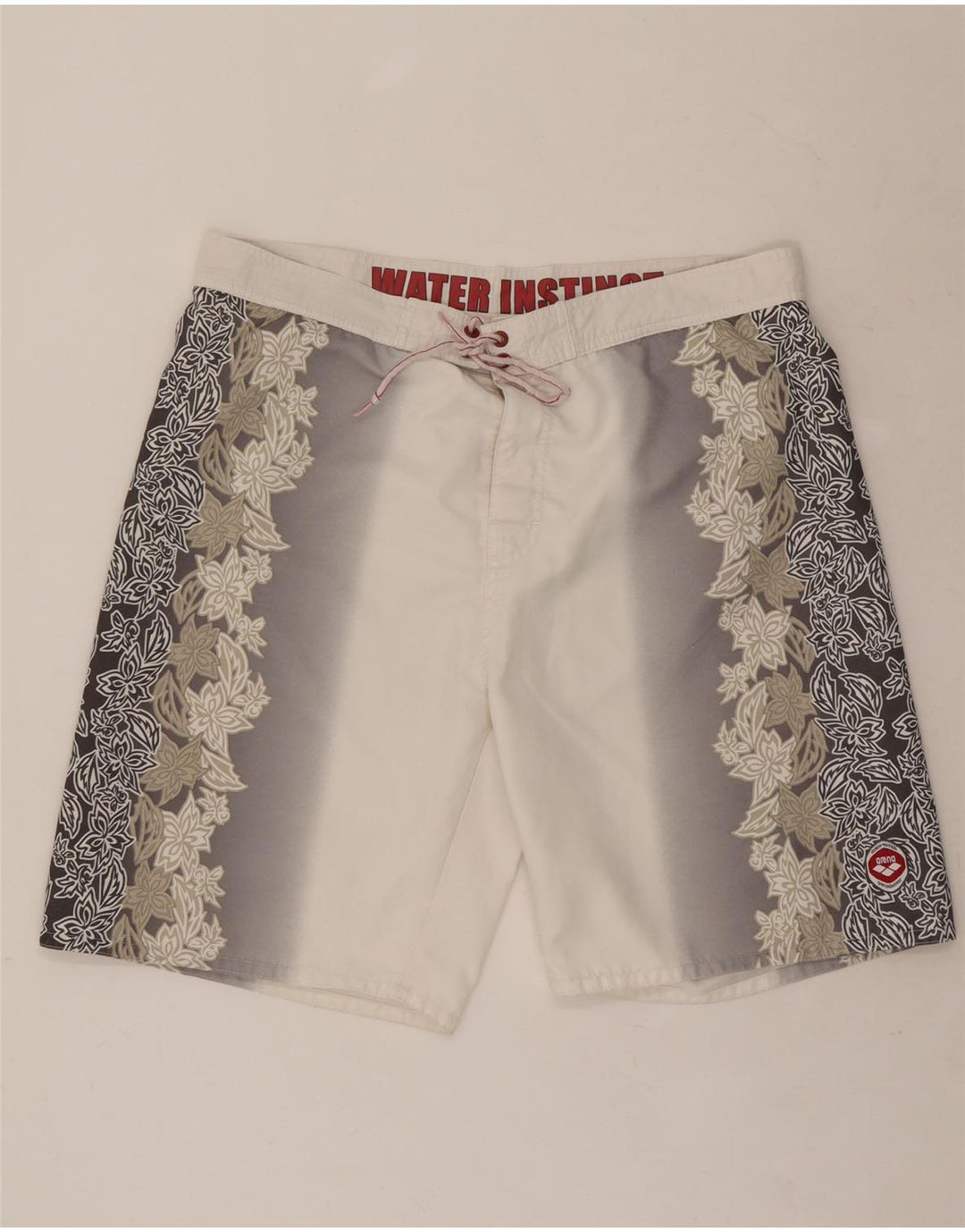 Shorts de natação masculino Arena 2XL poliéster floral cinza