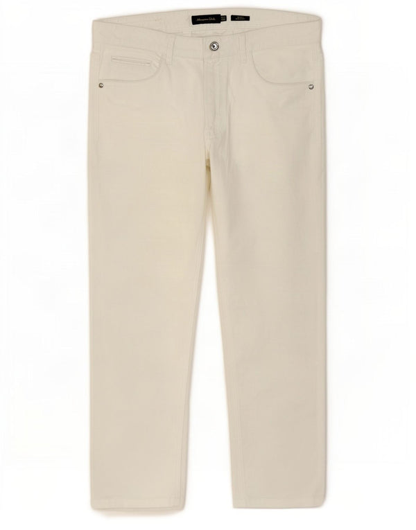 Calça masculina Massimo Dutti slim fit casual UE 42 grande W32 L28 branca