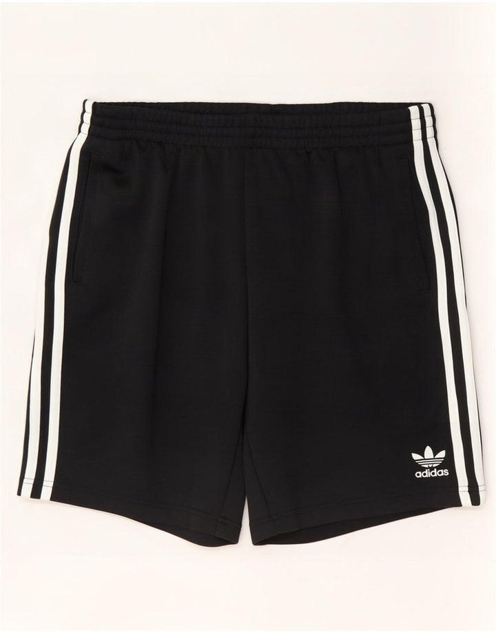 Shorts esportivos masculinos Adidas grande poliéster preto