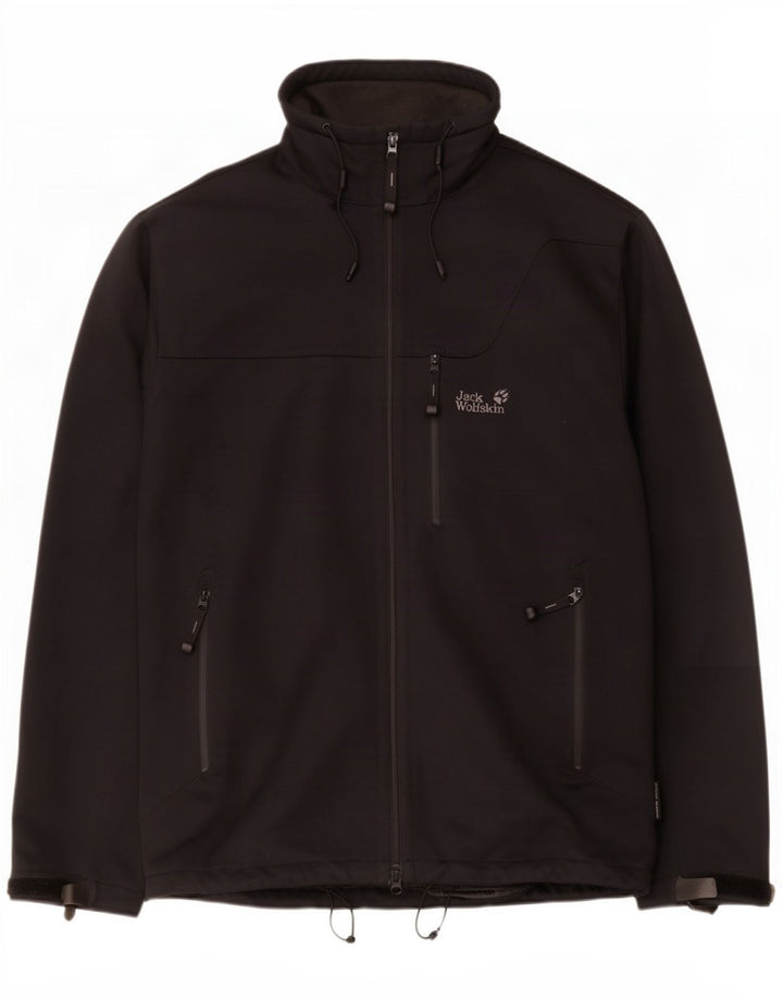 Jaqueta corta-vento masculina Jack Wolfskin Reino Unido 48 2XL poliéster preto