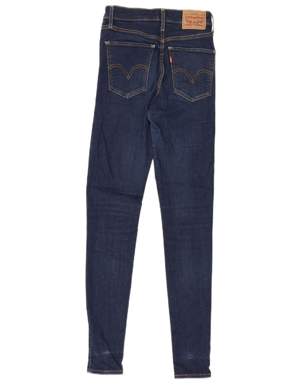 Calça jeans feminina Levi's Mile High Super Skinny W27 L32 azul marinho algodão