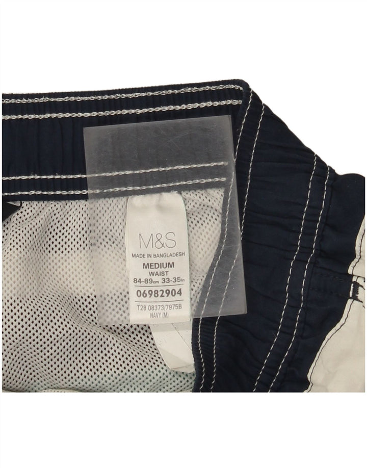 Shorts de natação masculino Marks & Spencer Blue Harbor médio azul marinho