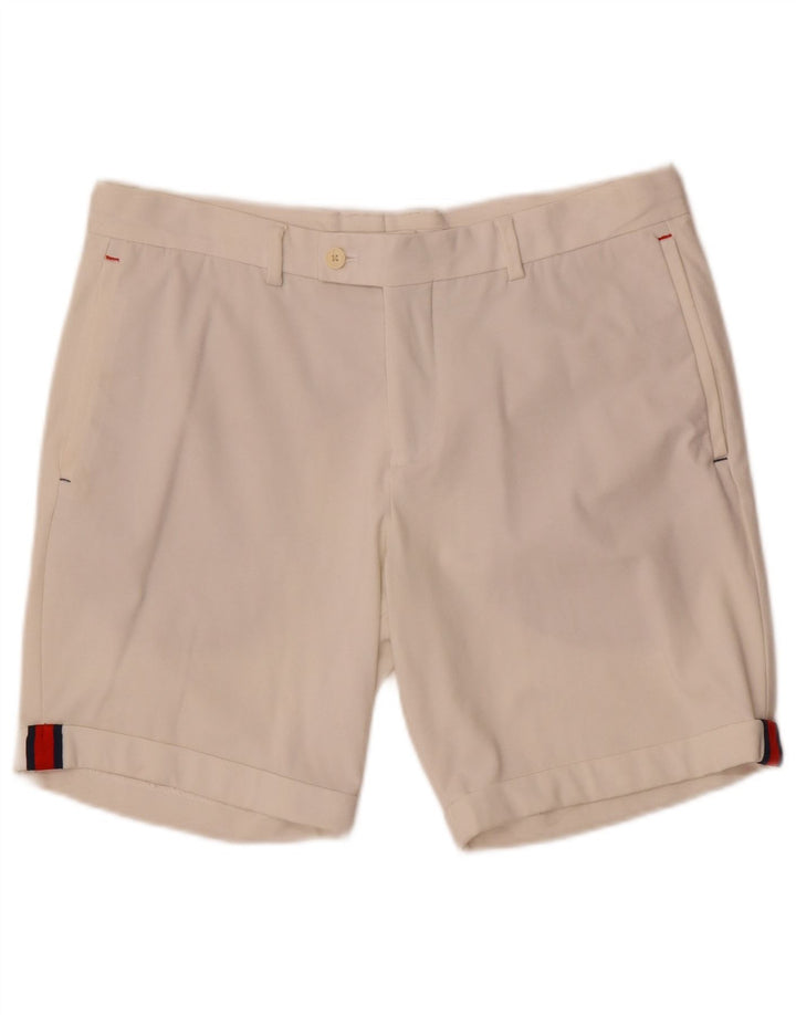 Zara Mens Chino Shorts EU 42 Grande W32 Branco