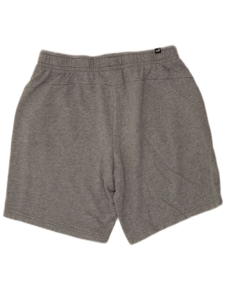 Shorts esportivos masculinos Puma grande algodão manchado cinza