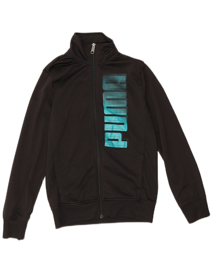 Jaqueta Puma Boys Graphic Tracksuit Top 11-12 Anos Poliéster Preto