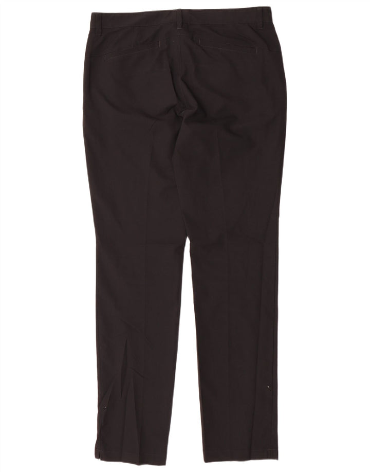 Adidas Mens Slim Chino Calças W34 L34 Poliéster Preto