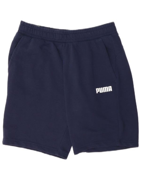 Shorts esportivos masculinos Puma grandes algodão azul marinho