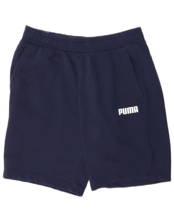 Shorts esportivos masculinos Puma grandes algodão azul marinho