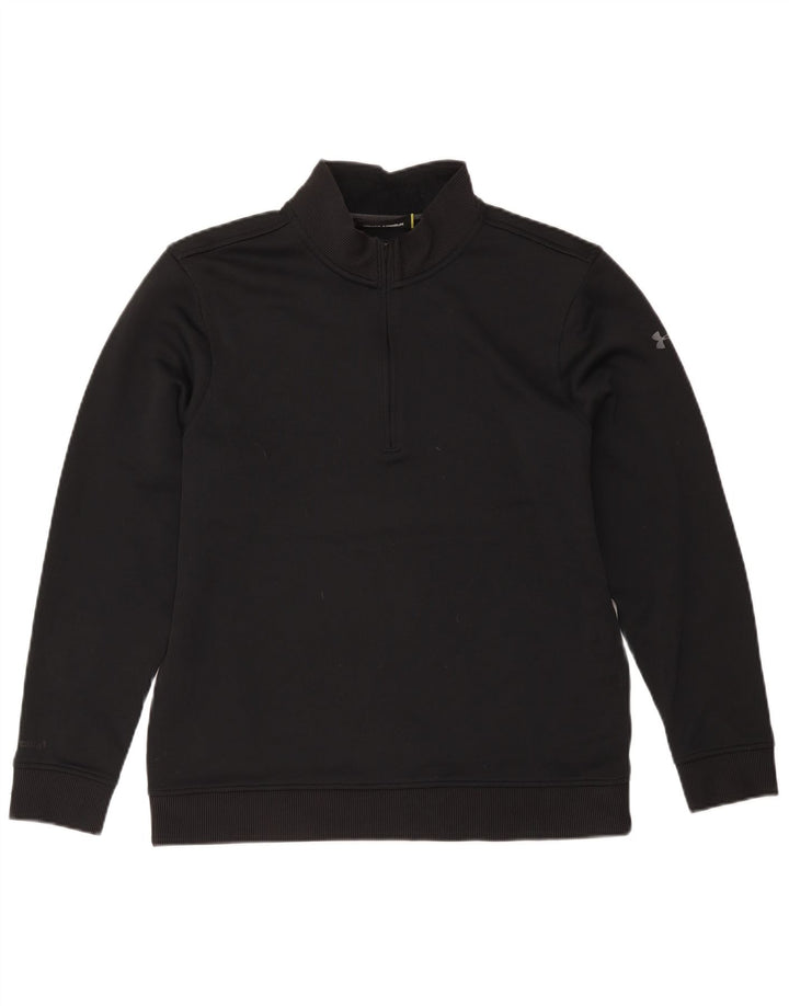 Moletom masculino Under Armour com zíper e gola alta poliéster preto médio